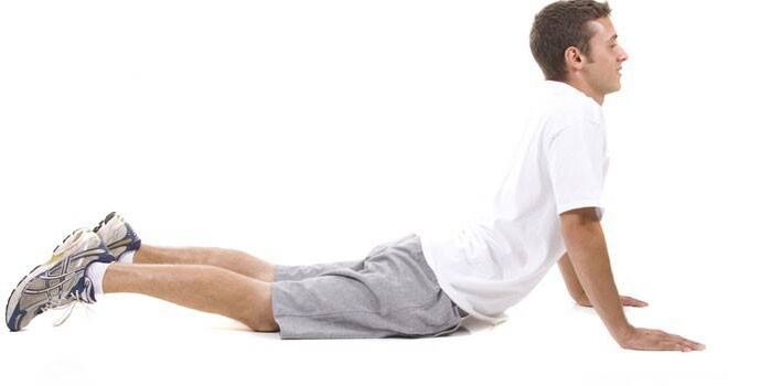 A man performs the Cobra exercise to increase potency